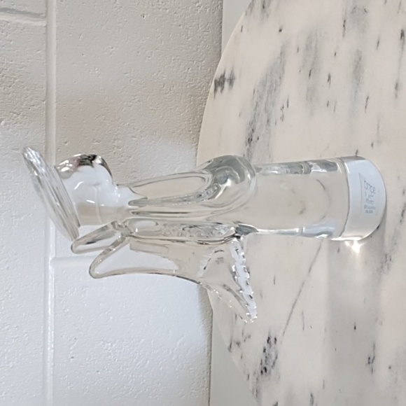 Vintage 9" Tall Clear Lead Chrystal Christmas Angel 2.24LB - Picture 16 of 16